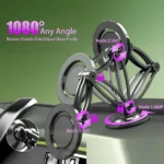 Magnetic Mobile Holder for Car with Metal Ring - Image 3